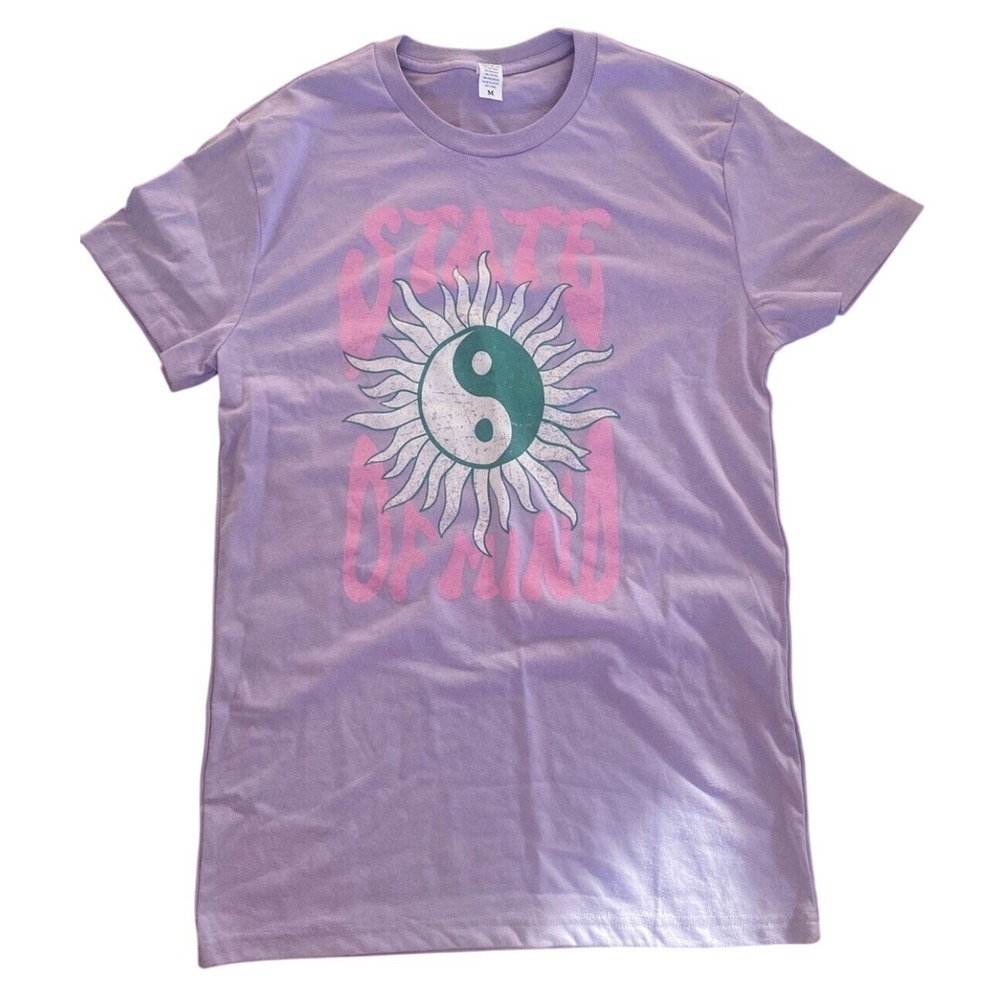 Lavender‎ State of Mind Yin Yang Graphic T-Shirt – Size Medium – New, Sold Out